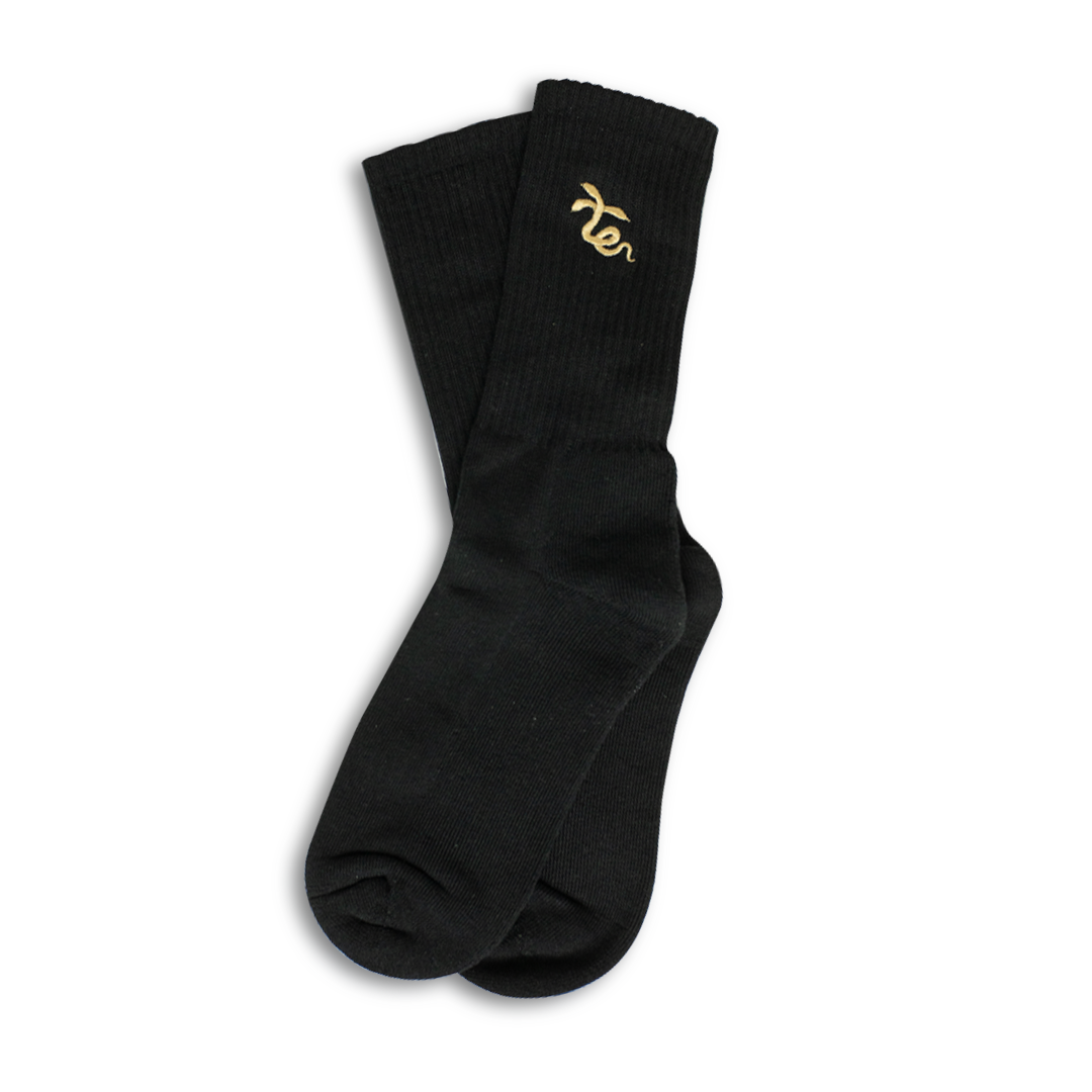 TightRope EmB Snakes Socks - Black