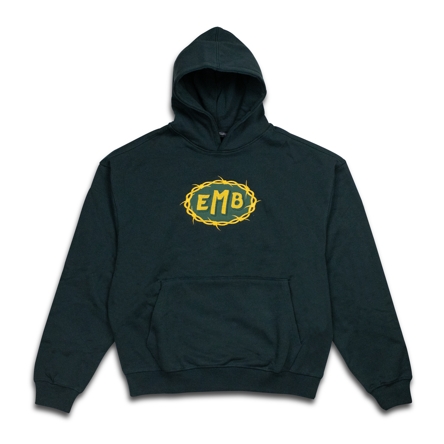 TightTope EmB Barbed Wire Applique Hoody - Forest Green