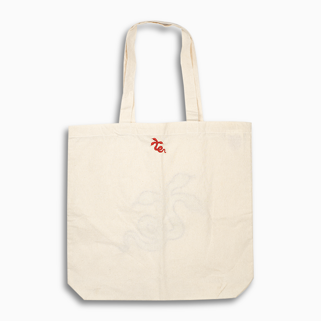 TightRope EmB Snake Applique Tote - Natural Red