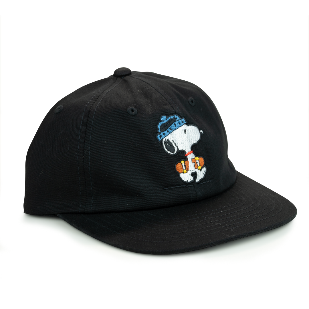 Towers Headwear Skate Snoopy StrapBack Hat - Black