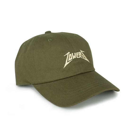 Towers Headwear Metal Strapback Dad Hat - Olive