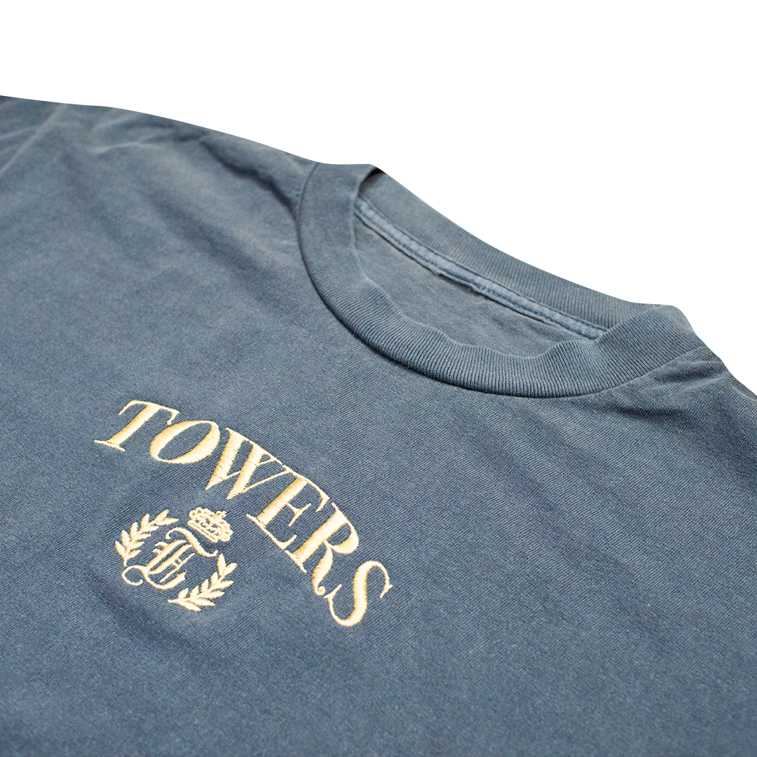 Towers Crest Shirt - Washed Blue