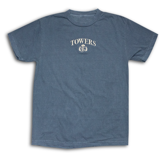 Towers Crest Shirt - Washed Blue