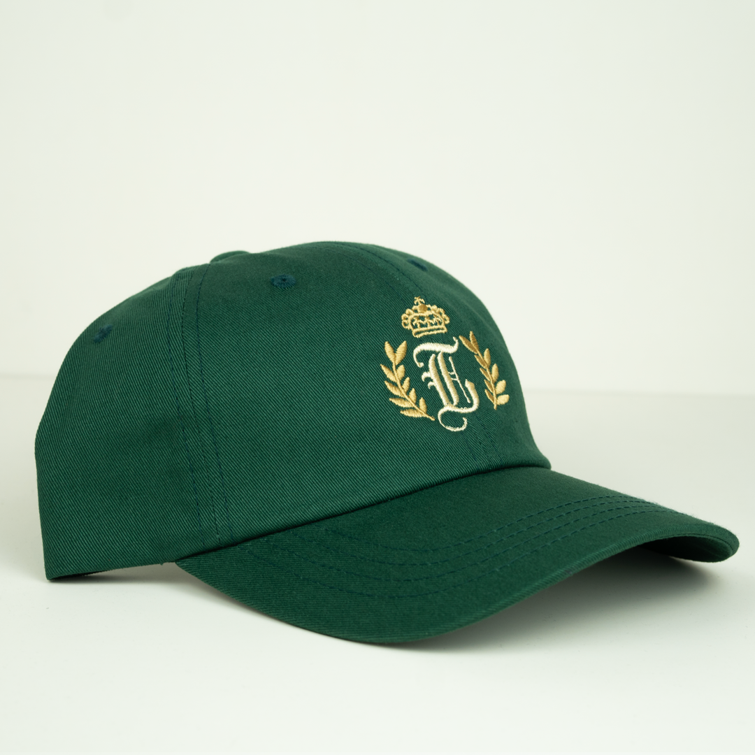 Towers Headwear T Crest Dad Hat - Forest Green