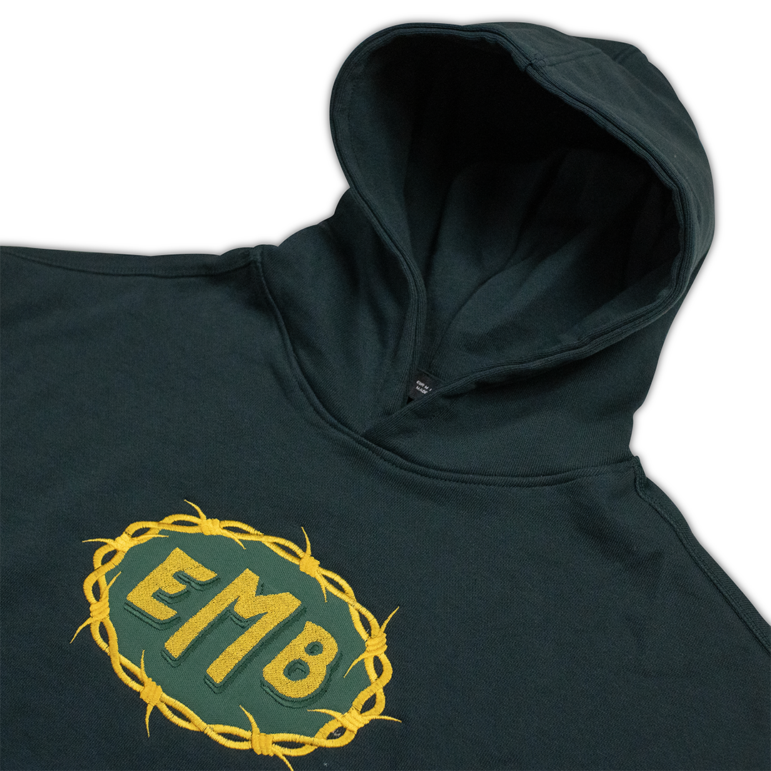 TightTope EmB Barbed Wire Applique Hoody - Forest Green